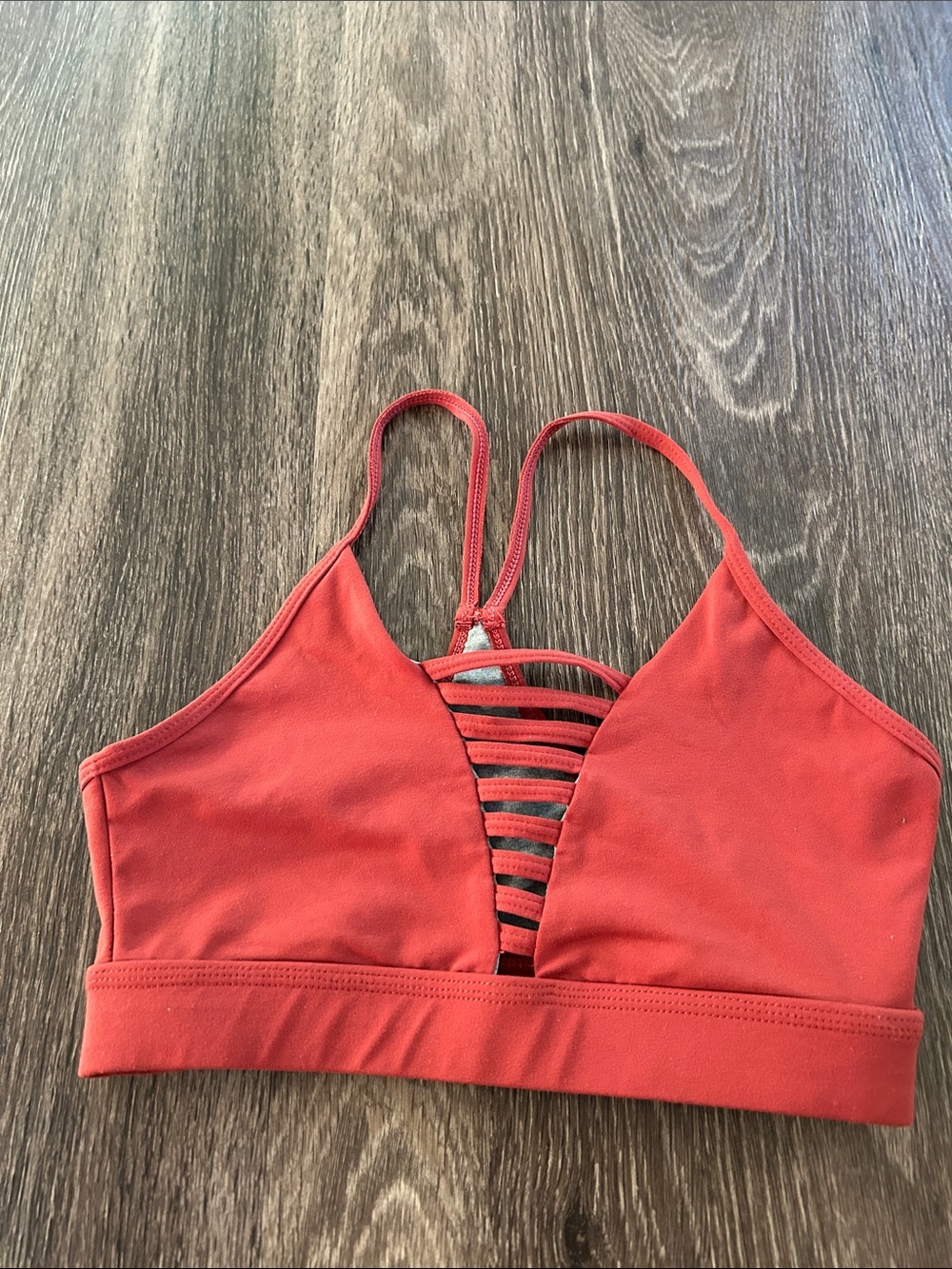 Barbell Cartel - Strappy Plunge Bralette - Red